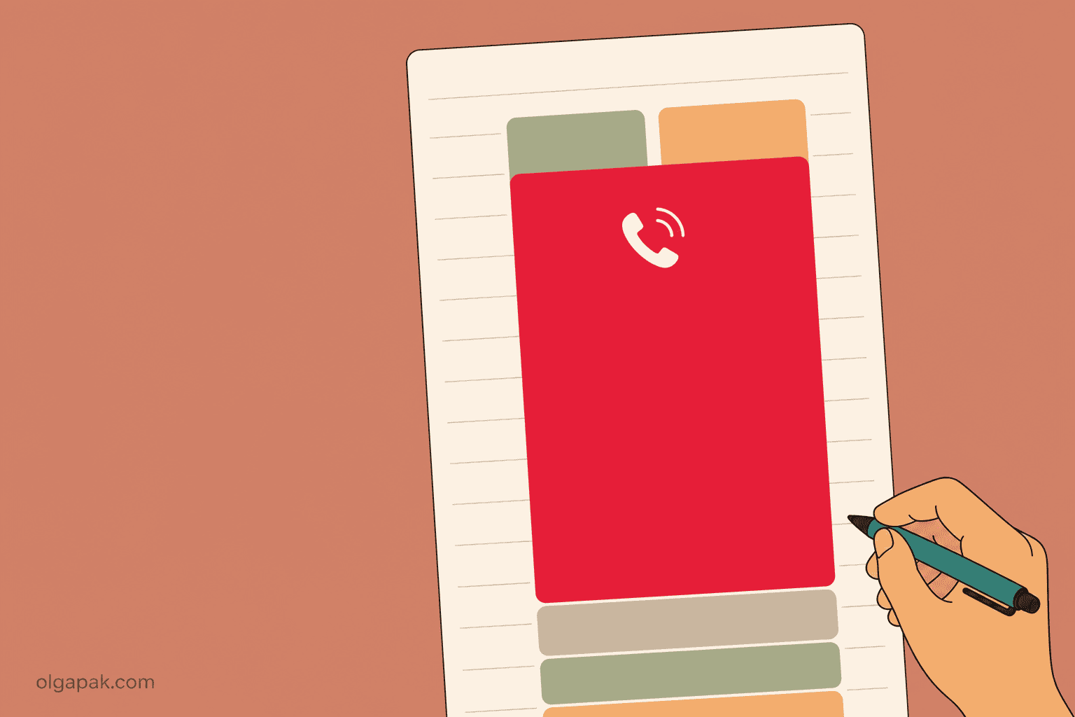 A day plan where one long unplanned phone call has swallowed two scheduled blocks