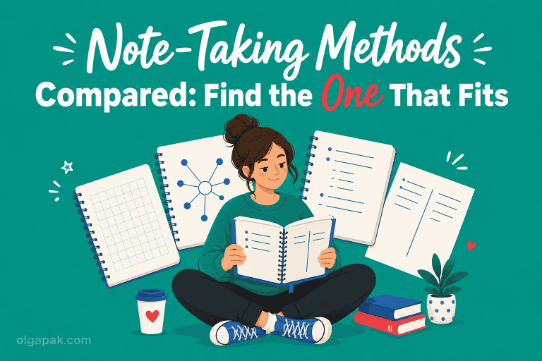 Note-Taking Methods Compared: Find the One That Fits