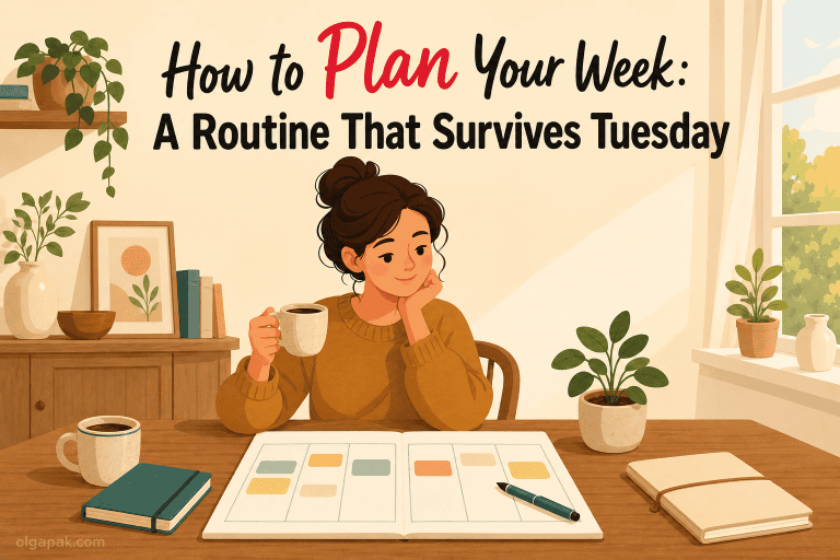 How to Plan Your Week: A Routine That Survives Tuesday